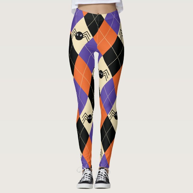 Scary Halloween Costume Black Widow Spider  Leggings (Front)