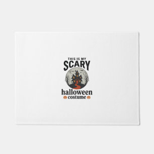 Scary Halloween Costume Haunted House Vector Desig Doormat