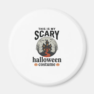 Scary Halloween Costume Haunted House Vector Desig Magnet