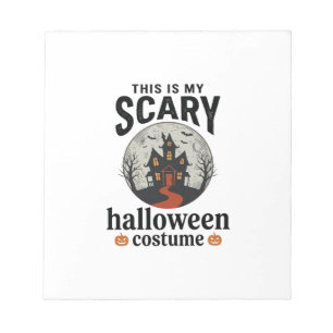 Scary Halloween Costume Haunted House Vector Desig Notepad
