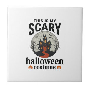 Scary Halloween Costume Haunted House Vector Desig Tile