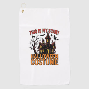 Scary Halloween Costume Haunted House Vintage Shir Golf Towel