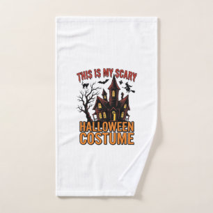 Scary Halloween Costume Haunted House Vintage Shir Hand Towel