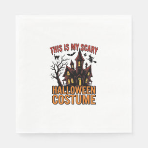 Scary Halloween Costume Haunted House Vintage Shir Napkin