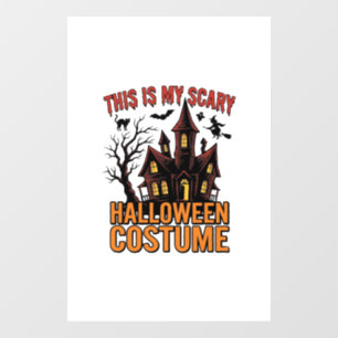 Scary Halloween Costume Haunted House Vintage Shir Window Cling