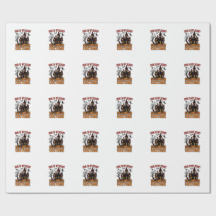 Scary Halloween Costume Haunted House Vintage Shir Wrapping Paper