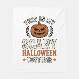 Scary Halloween Costume Pumpkin Vintage Shirt Desi Fleece Blanket