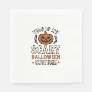 Scary Halloween Costume Pumpkin Vintage Shirt Desi Napkin