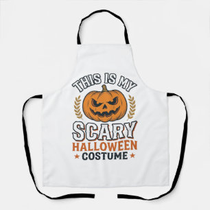 Scary Halloween Costume Pumpkin Vintage Vector Des Apron