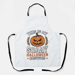 Scary Halloween Costume Pumpkin Vintage Vector Des Apron