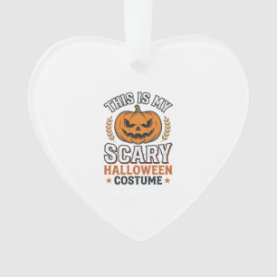 Scary Halloween Costume Pumpkin Vintage Vector Des Ornament