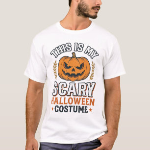 Scary Halloween Costume Pumpkin Vintage Vector Des T-Shirt