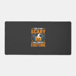 Scary Halloween Costume Pumpkin Witch Design Desk Mat