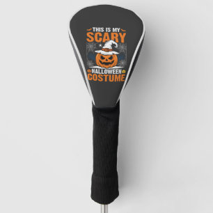 Scary Halloween Costume Pumpkin Witch Hat Design_1 Golf Head Cover