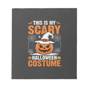 Scary Halloween Costume Pumpkin Witch Hat Design_1 Notepad