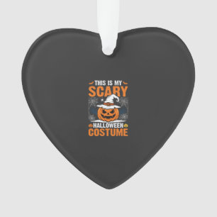 Scary Halloween Costume Pumpkin Witch Hat Design_1 Ornament