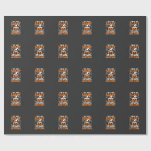 Scary Halloween Costume Pumpkin Witch Hat Design_1 Wrapping Paper