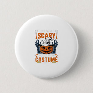 Scary Halloween Costume Pumpkin Witch Hat Shirt_1 6 Cm Round Badge