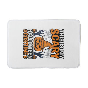 Scary Halloween Costume Pumpkin Witch Hat Shirt_1 Bath Mat