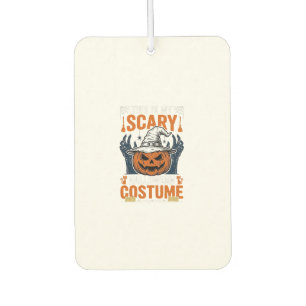 Scary Halloween Costume Pumpkin Witch Hat Shirt_1 Car Air Freshener
