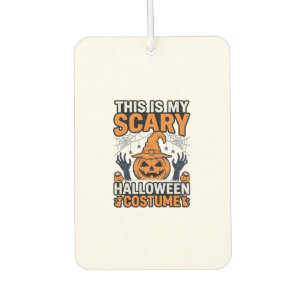 Scary Halloween Costume Pumpkin Witch Hat Shirt_1 Car Air Freshener