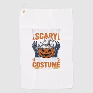 Scary Halloween Costume Pumpkin Witch Hat Shirt_1 Golf Towel