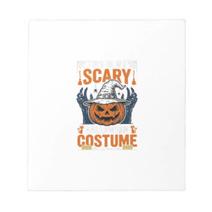 Scary Halloween Costume Pumpkin Witch Hat Shirt_1 Notepad
