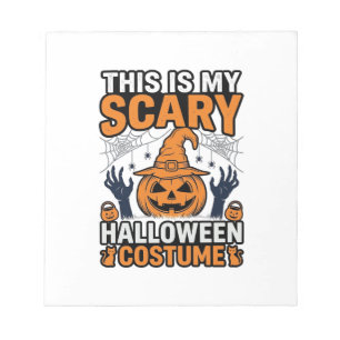 Scary Halloween Costume Pumpkin Witch Hat Shirt_1 Notepad