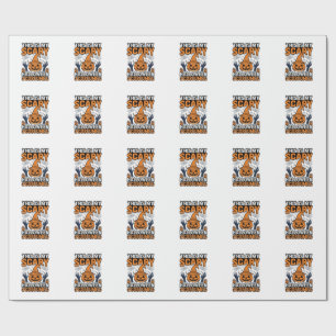 Scary Halloween Costume Pumpkin Witch Hat Shirt_1 Wrapping Paper