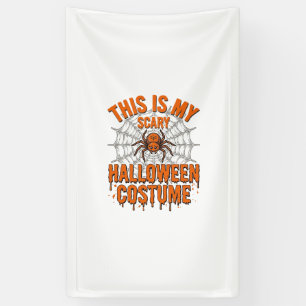 Scary Halloween Costume Spider Web Vintage Design_ Banner