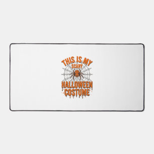 Scary Halloween Costume Spider Web Vintage Design_ Desk Mat