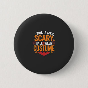 Scary Halloween Costume Typography Bat Design 6 Cm Round Badge