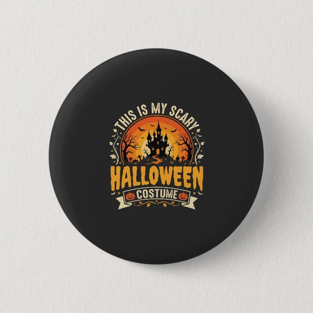 Scary Halloween Costume Vector Design 6 Cm Round Badge (Front)
