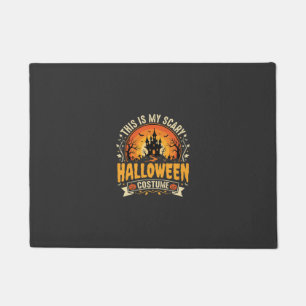 Scary Halloween Costume Vector Design Doormat