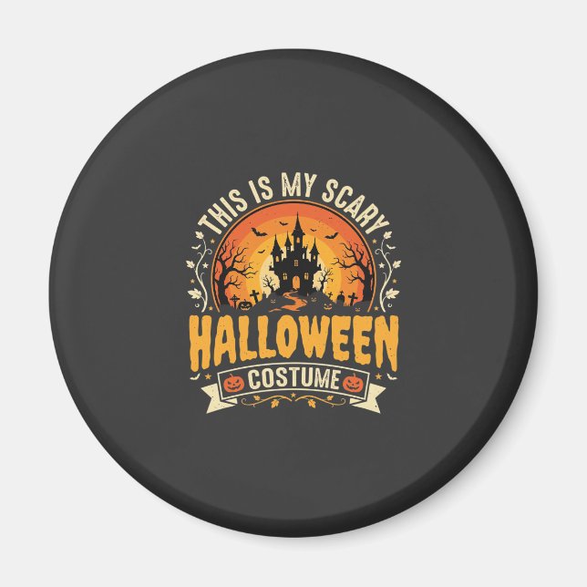 Scary Halloween Costume Vector Design Magnet (Front)