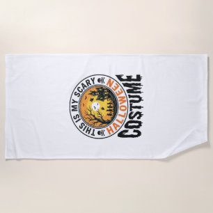 Scary Halloween Costume Vintage Engraving Shirt De Beach Towel