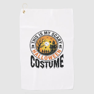 Scary Halloween Costume Vintage Engraving Shirt De Golf Towel