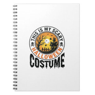 Scary Halloween Costume Vintage Engraving Shirt De Notebook