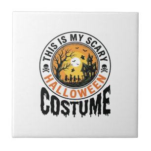 Scary Halloween Costume Vintage Engraving Shirt De Tile