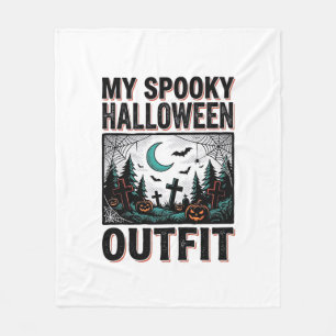 Scary Halloween Costume Vintage Graveyard Tee_1 Fleece Blanket