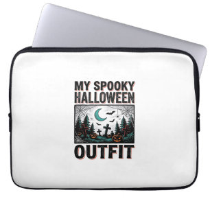 Scary Halloween Costume Vintage Graveyard Tee_1 Laptop Sleeve