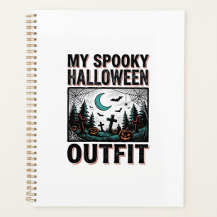 Scary Halloween Costume Vintage Graveyard Tee_1 Planner