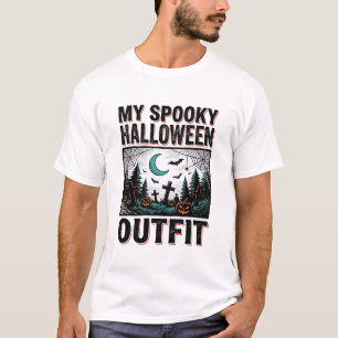 Scary Halloween Costume Vintage Graveyard Tee_1 T-Shirt