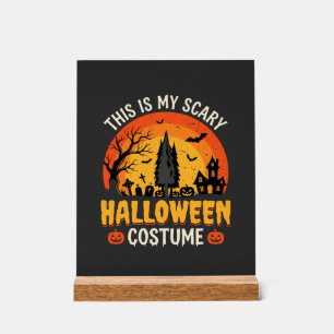 Scary Halloween Costume Vintage Sunset Design_1 Acrylic Sign