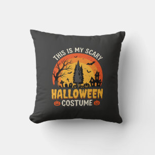 Scary Halloween Costume Vintage Sunset Design_1 Cushion