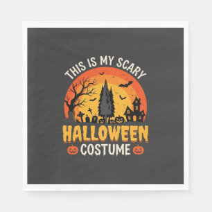 Scary Halloween Costume Vintage Sunset Design_1 Napkin