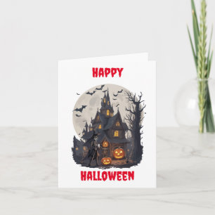 Scary Halloween Design Greeting Card