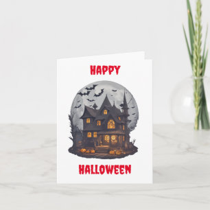 Scary Halloween Design Greeting Card