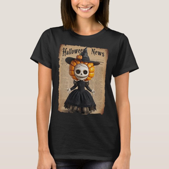 Scary Halloween Doll  T-Shirt (Front)