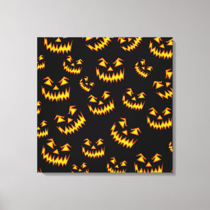 Scary Halloween Faces Canvas Print